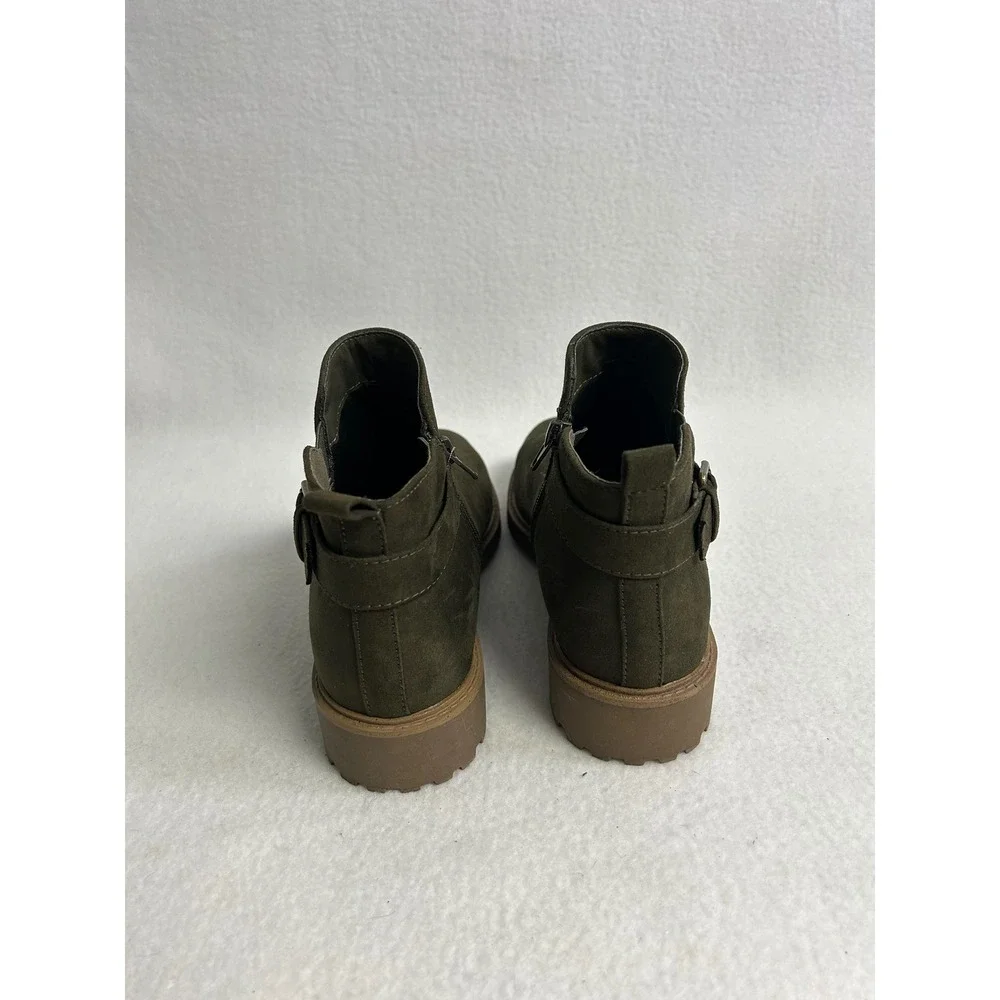 Boho Gorpcore Esprit Womens 8.5M Olive Green Sienna Ankle Bootie E1SIE60